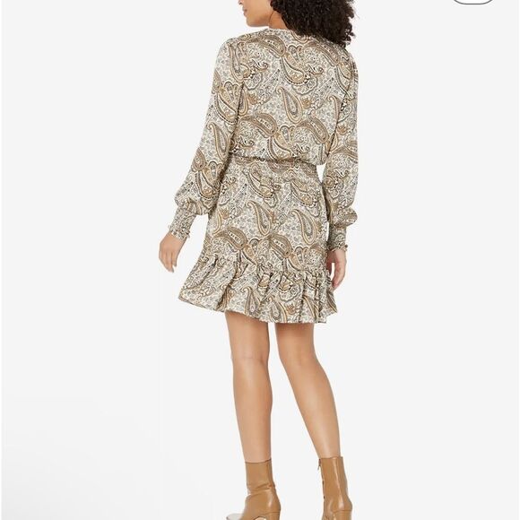 NWT Michael Kors Paisley Long Sleeve dress - sz Small - Family photo look - Picture 2 of 5